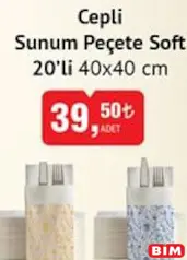 CEPLİ SUNUM PEÇETE SOFT 20'Lİ CEPLİ SUNUM PEÇETE SOFT 20'Lİ